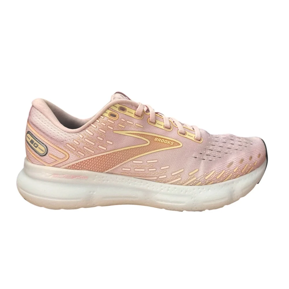 Brooks Glycerin 20 Womens 9 B Running Sneakers Pink Pastel Coquette Athleisure